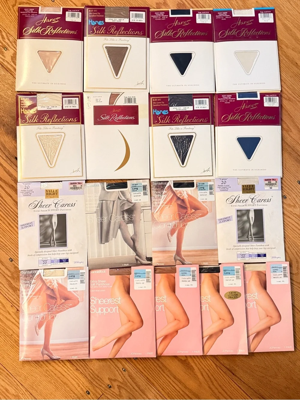 17 Pair Vintage JC Penney & Hanes Silk Reflections Sheer Pantyhose Hosiery
